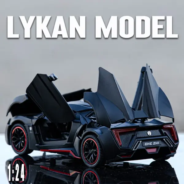 1/24 Lykan Hyper Car Alloy Pull Back Model - Image 2
