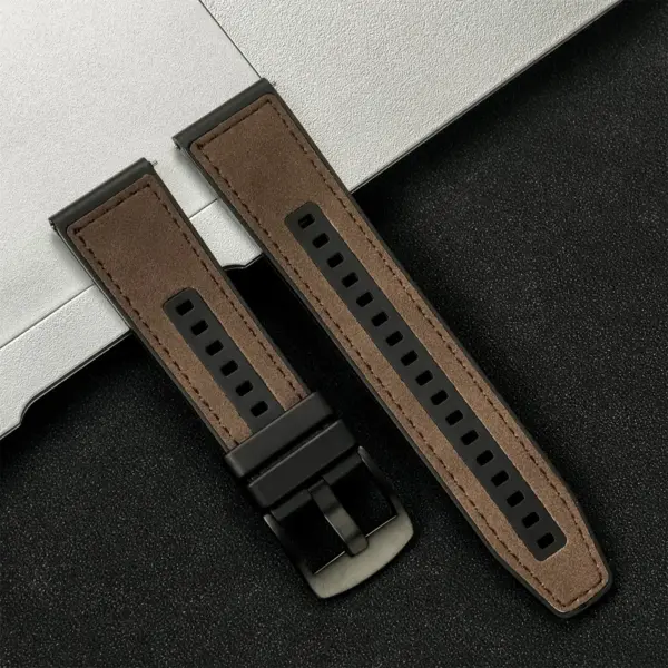 22mm Leather Breathable Sport Strap for Huawei Watch GT4 - Image 10