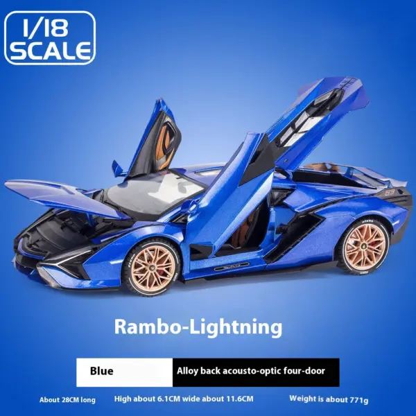 1/18 SIAN Lightning FKP37 Diecast Supercar Model - Image 8
