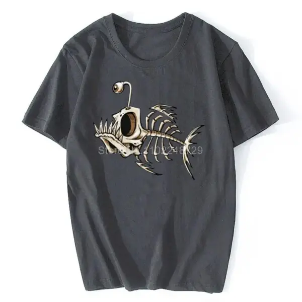 Bonefish Skull Deep Sea Fish Skeleton T-Shirt for Men - Image 11