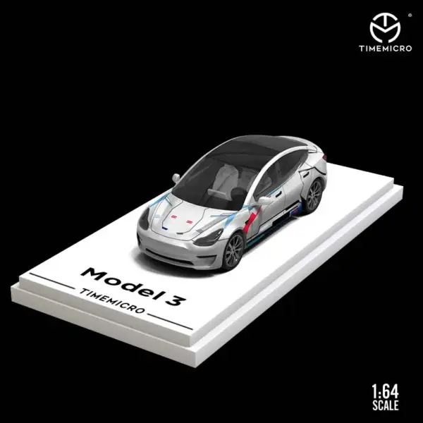 Tesla Model 3 1/64 Diecast Collectible Model - Image 3