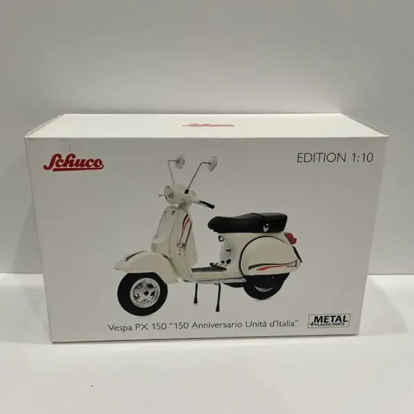 Diecast 1/10 Vespa PX150 Motorcycle Model Toy - Image 6