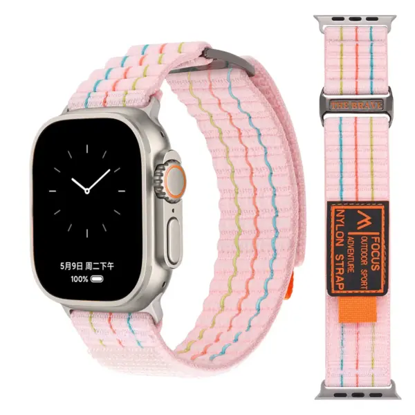 Nylon Loop Strap for Apple Watch Series 9-4 - Image 12