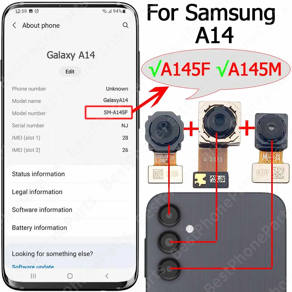 Samsung Galaxy A14 Rear Camera Module A146 Series 2 Samsung Galaxy A14 Rear Camera Module A146 Series - Image 2