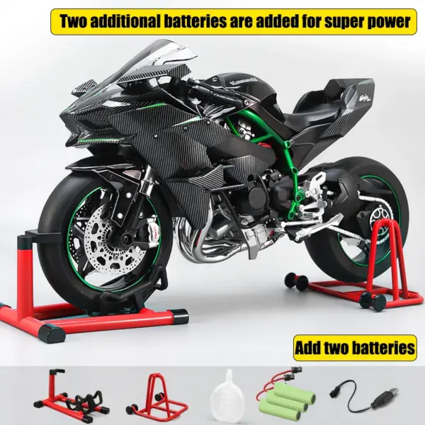Kawasaki H2R 1:6 Diecast Motorcycle Model - Image 12