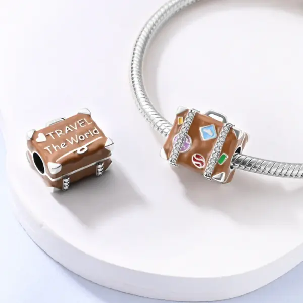 Travel Rome Paris Plane Charm for Jewelry - Image 5