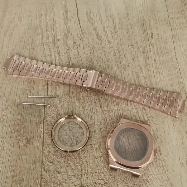 Rose Gold Sapphire Glass Watch Case Set for NH35/NH36 - Image 7