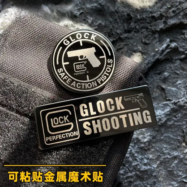 GLOCK Metal T-34 Morale Patch Hook & Loop Badge - Image 3