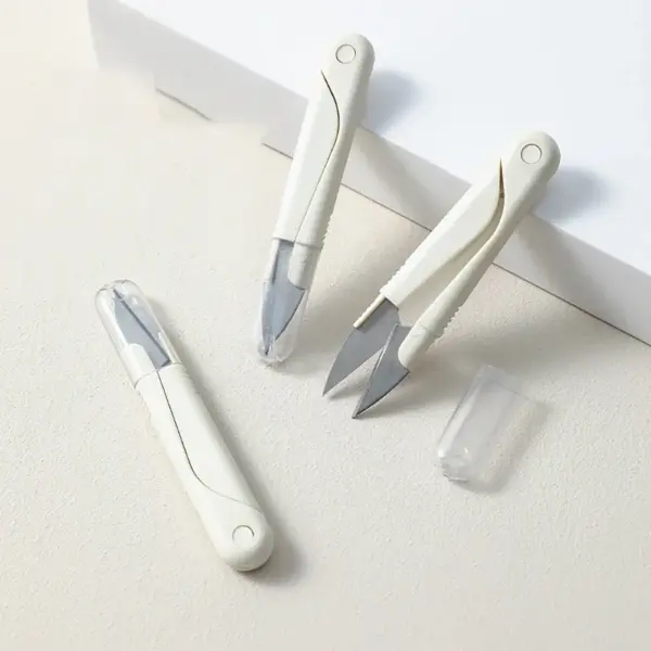 Stainless Steel Spring Scissors with Cover - Image 4