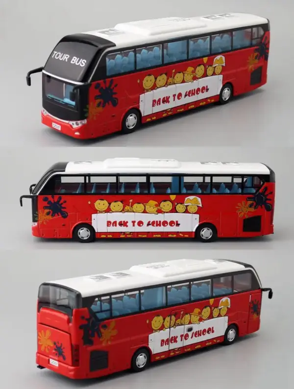 1:50 Alloy Tourist Bus Model Simulation Lights - Image 3
