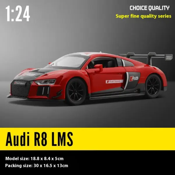 1:24 Audi R8 LMS WASA Metal Diecast Model Car - Image 10