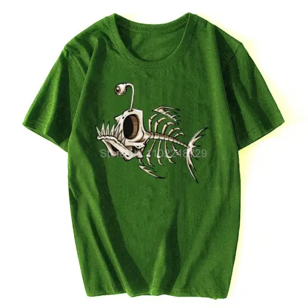 Bonefish Skull Deep Sea Fish Skeleton T-Shirt for Men - Image 9