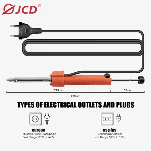 JCD 2-in-1 Electric Soldering Iron and Tin Absorber Tool - Image 2
