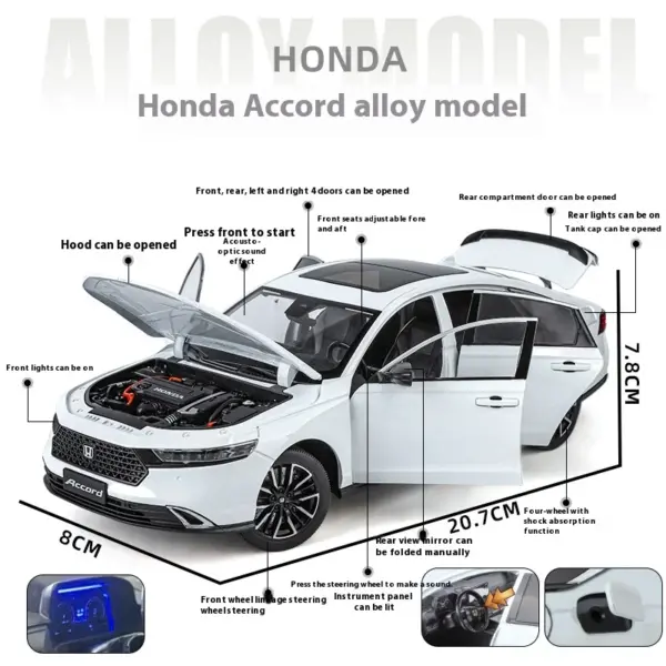 1:18 Honda Accord Diecast Model Car - Image 2