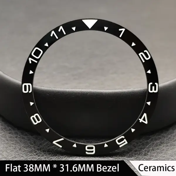38mm Green Luminous Ceramic Watch Bezel Insert - Image 2