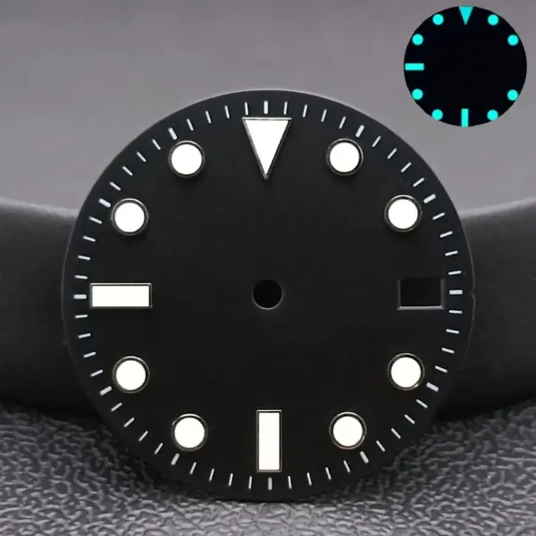 NH34/NH35 Caliber Watch Dial with Blue-Green Luminous Finish - Image 19