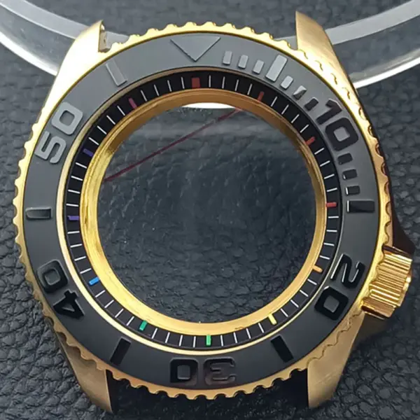 41.5mm Sapphire Crystal Watch Case for NH 35/36 Black Matte Finish - Image 16