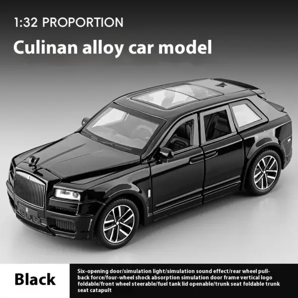 1:32 Rolls Royce Cullinan Diecast Model Toy - Image 7