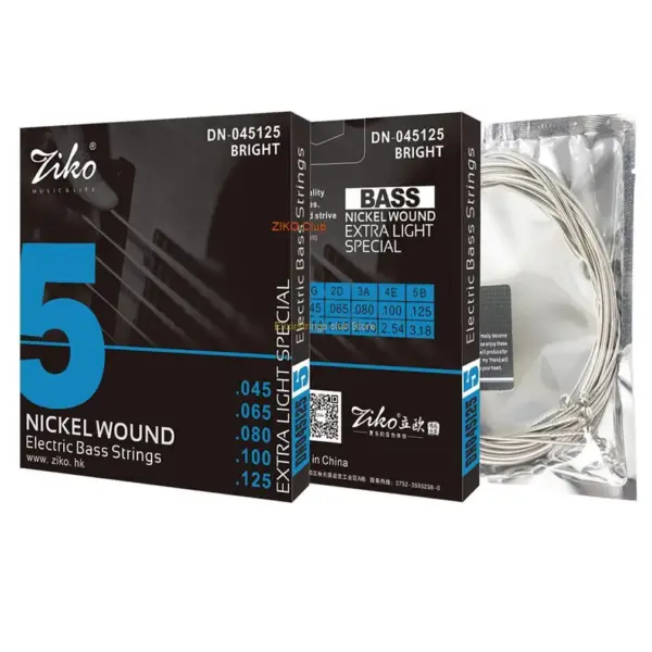 ZIKO Nickel-Plated Bass Guitar Strings DN045 4-6 Strings - Image 5