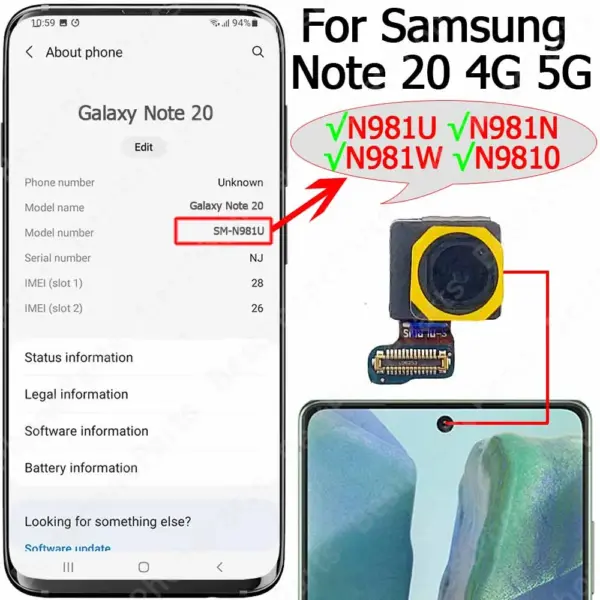 Samsung Galaxy Note 10 Lite Front Selfie Camera Module - Image 13