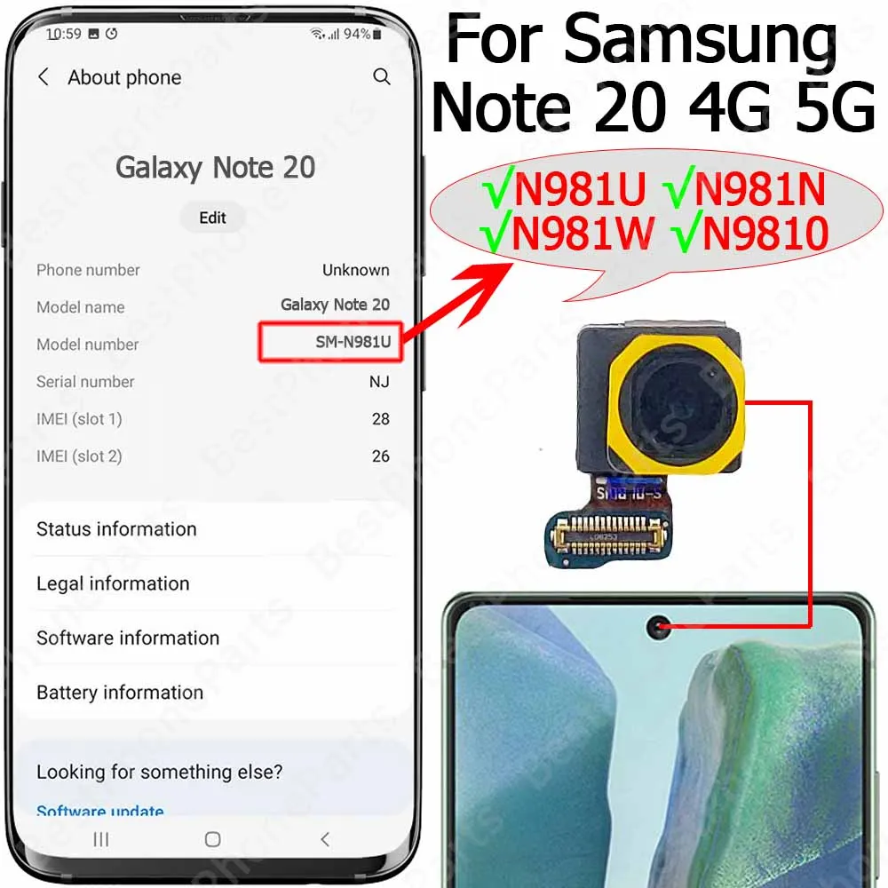 Samsung Galaxy Note 10+ Front Selfie Camera Module 13 Samsung Galaxy Note 10+ Front Selfie Camera Module - Image 13