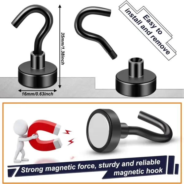 Set of 10 Magnetic Hooks for Re refrigerators - Image 2