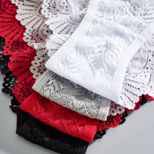 4pcs Women's Sexy Hollow Out Panties Set - Image 4
