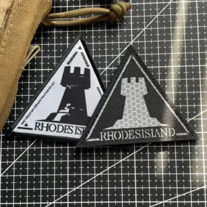 IR Reflective Rhodes Island Morale Badge for Tactical Bags