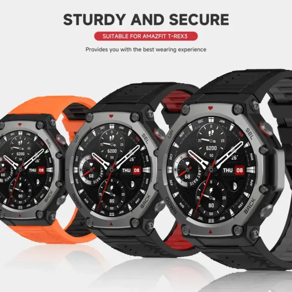 Silicone Watch Strap for Amazfit T-REX 3 - Image 3
