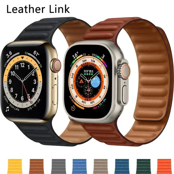 Leather Strap for Apple Watch Series 8/7/6/5/4/3/2/1 - Image 2