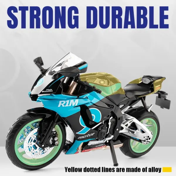 1:10 Yamaha R1M Diecast Motorcycle Model - Image 4