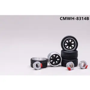 CM Model 1/64 Alloy Wheel & Tire Set for Model Cars 66 Sd8484457629f4a4f863f5206bba5600dg 4