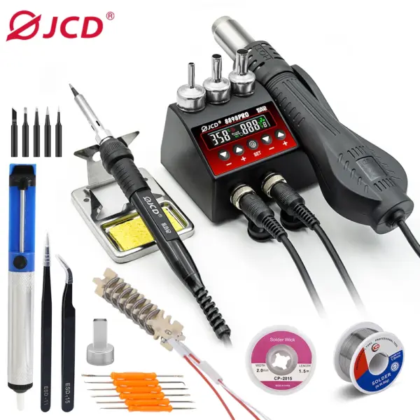 JCD 8898Pro 2-in-1 Soldering Station with LCD - Image 8
