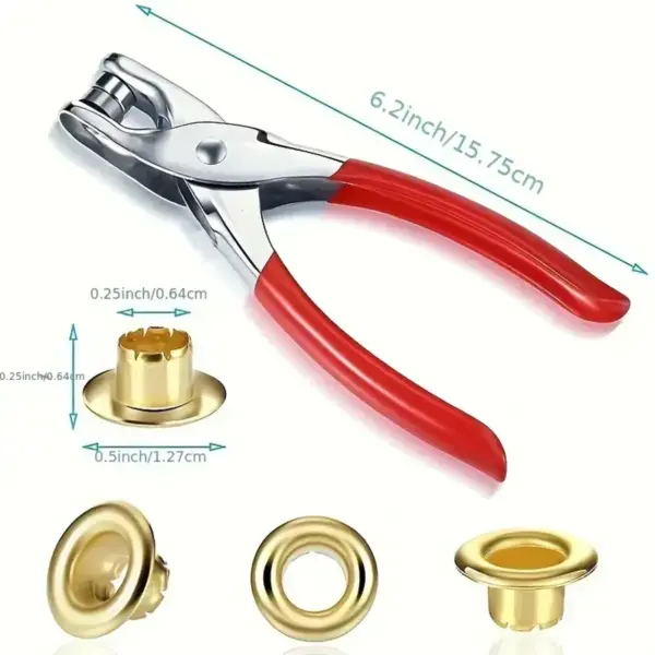 1/4 Inch Grommet Eyelet Plier and Punch Kit - Image 3