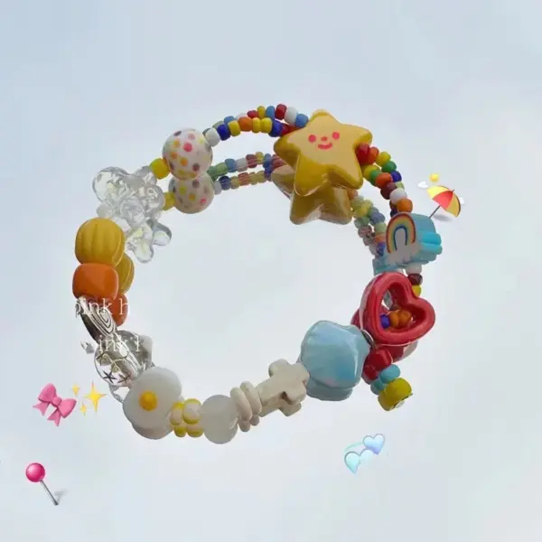 Fashion Heart Candy Color Enamel Bracelet Women - Image 3