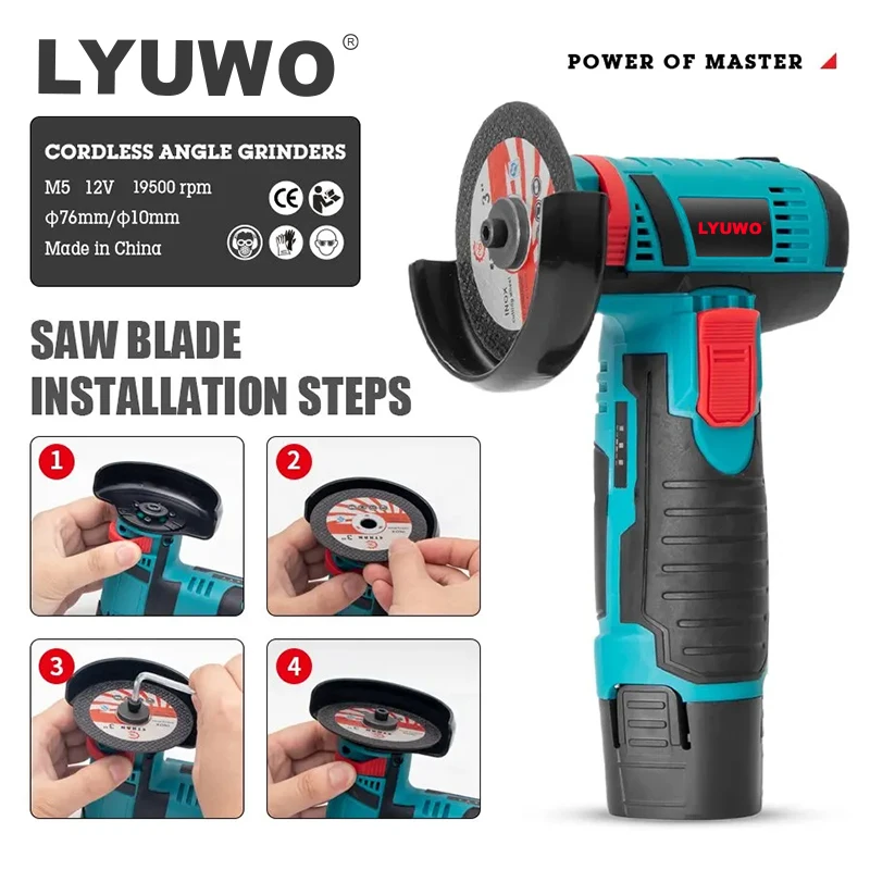 LYUWO 12V Micro Angle Grinder for Diamond Cutting 4 LYUWO 12V Micro Angle Grinder for Diamond Cutting - Image 4