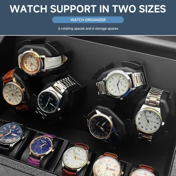 Automatic Watch Winder Box for Rolex Model 6-Gear Rotation - Image 4
