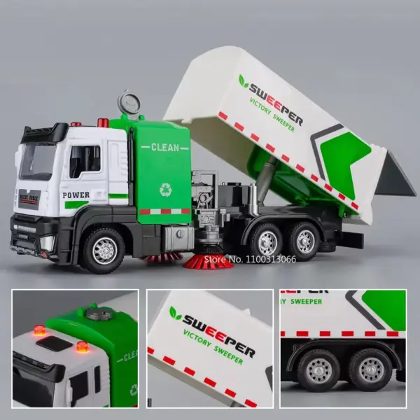 1:32 Urban Sweeping Truck Toy Model for Kids - Image 4