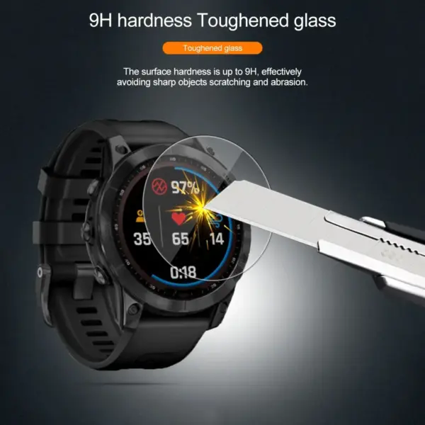 Tempered Glass Screen Protector for Garmin Fenix 7X - Image 2