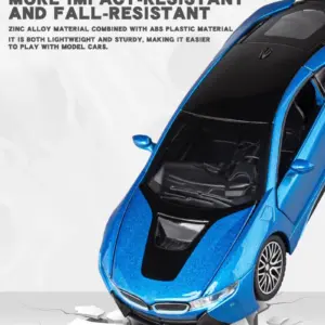 1:32 BMW I8 Diecast Model Car with Lights 14 Sd954b4c9e9e74ef487fb6ba74be21d1cQ
