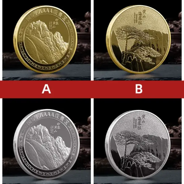Chinese Mount Huangshan Gold Plated Commemorative Coin - Image 6
