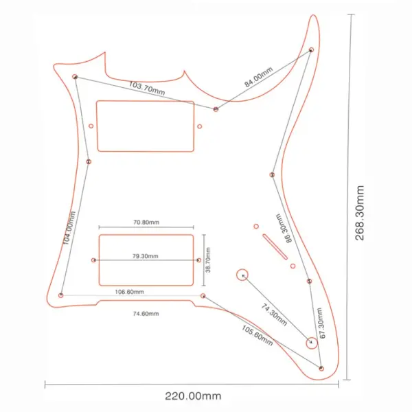 Xinyue RGX20 HH Guitar Pickguard for MIJ Ibanez - Image 6