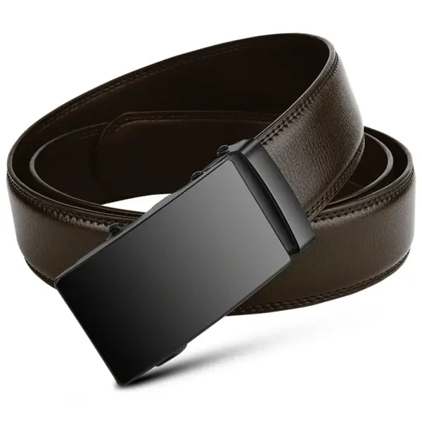 Men's Automatic Buckle Leather Business Belt - Image 3