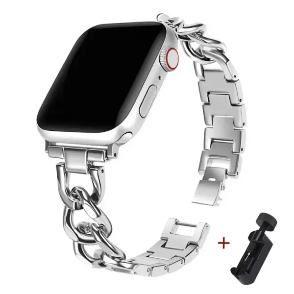 Luxury Stainless Steel Apple Watch Band 38-44mm - Image 10