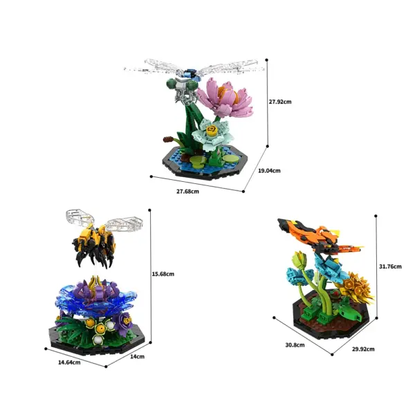 Honeybee Butterfly Dragonfly Building Blocks Set for Adults - Image 5