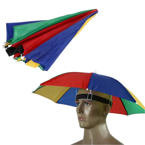 Outdoor Foldable Sun & Rain Umbrella Hat for Women - Image 21
