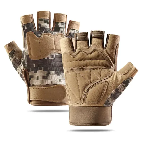 Outdoor Microfiber Half Finger Tactical Gloves - Image 12