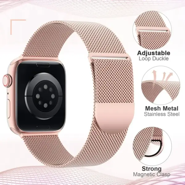 Milanese Loop & Case for Apple Watch Series 10/9/8/7/6/5/4/3/SE - Image 2