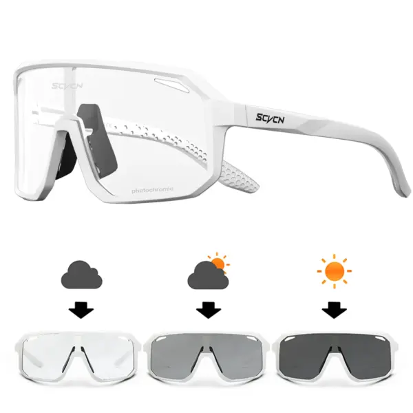 SCVCN Cycling Sunglasses S62 UV400 Photochromic Unisex Goggles - Image 9