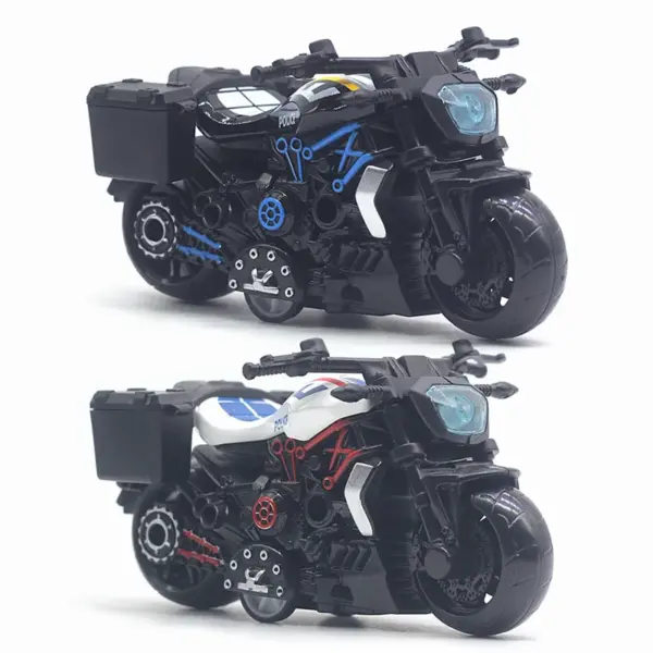 36 Alloy Devil Motorcycle Police Car Model - Image 5